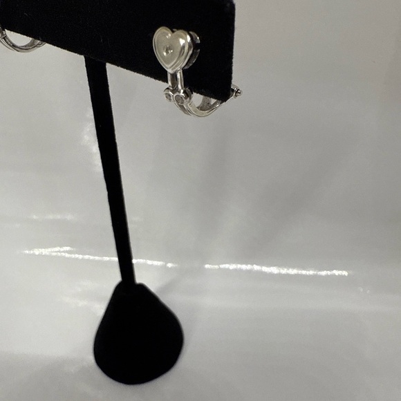 14k white gold and diamond earrings - Picture 6 of 10